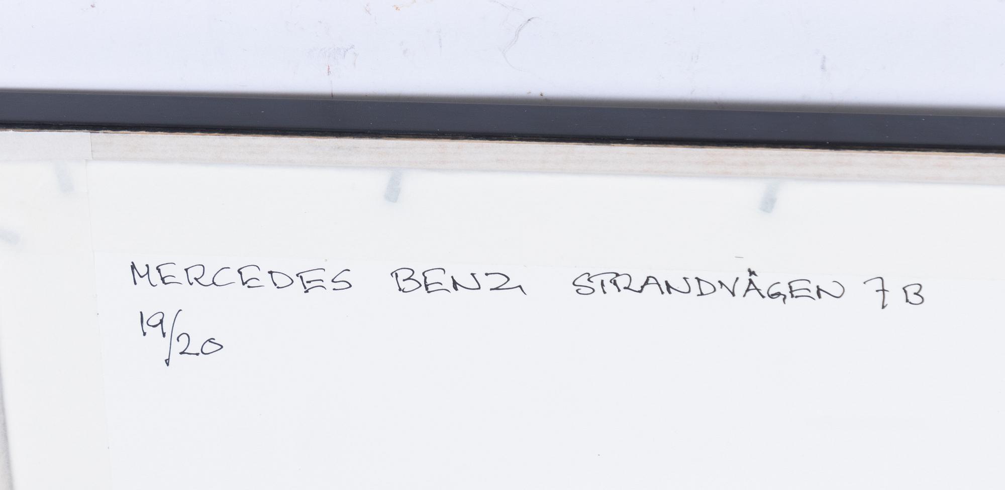 Åke Lange, "Mercedes Benz Strandvägen 7b".