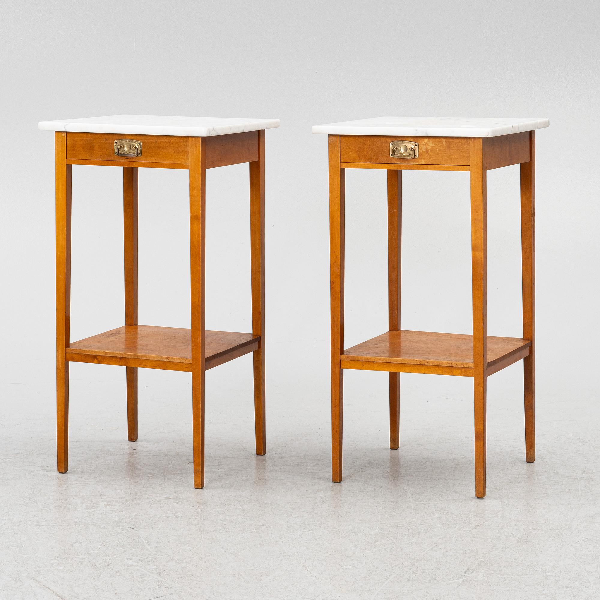 Bedside tables, early 20th century.