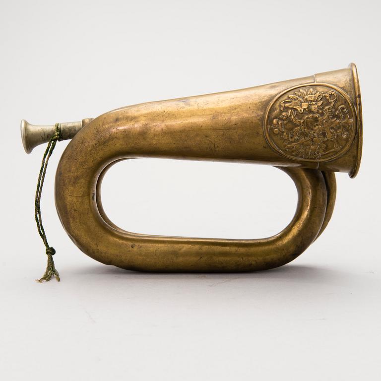 An Imperial Russian brass signal horn, second half of 19th Century.