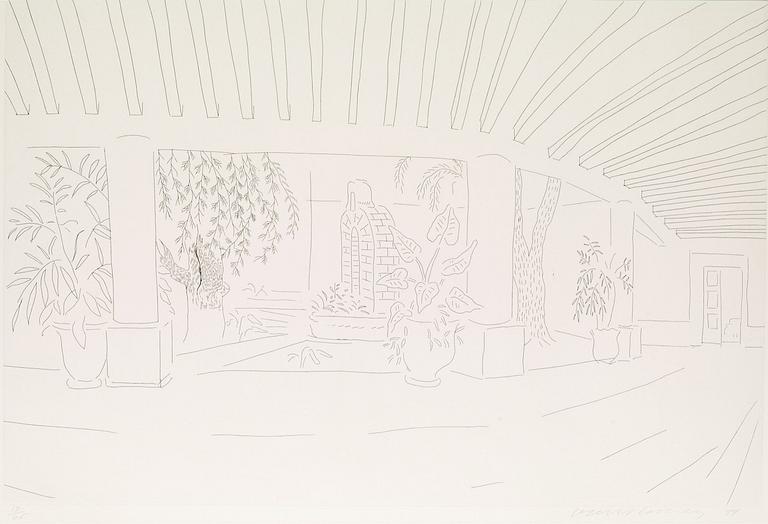 David Hockney, "Mexican Hotel Garden".