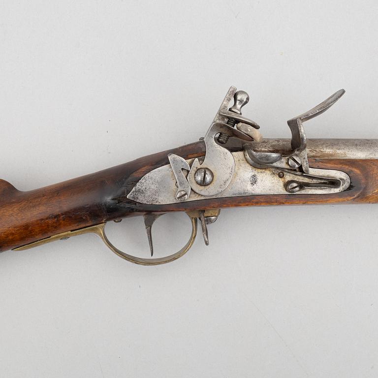 A Swedish flintlock gun.