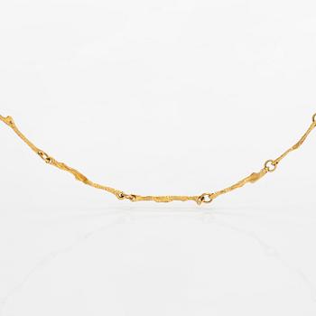 Björn Weckström, a 14K gold necklace 'Golden stream'. Lapponia 1979.