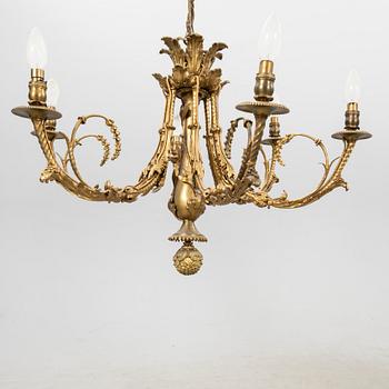 A Louis XVI-style chandelier later aprt of the 19th century.