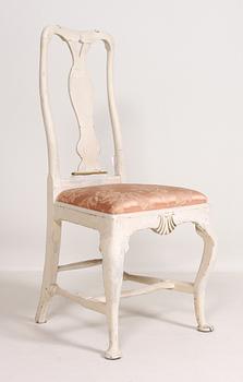 STOLAR, ett par, senbarock, 1700-tal.