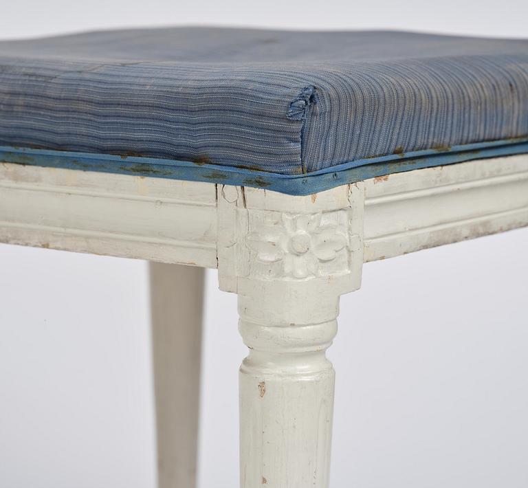 A set of four Gustavian stools, early 19th century.