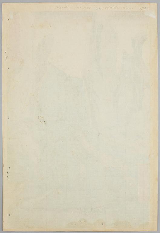 UTAGAWA HIROSHIGE (1797-1858), efter, färgträsnitt. Japan, "Gokei", tidigt 1900-tal.