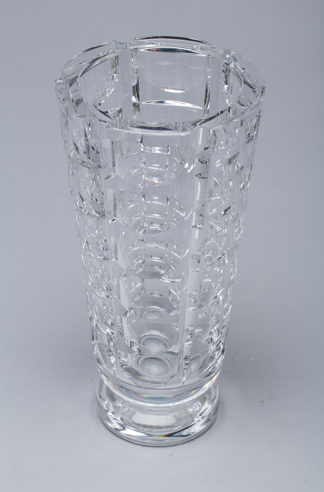 VASER, 2 st, glas, Simon Gate för Orrefors, modellen formgiven 1934.