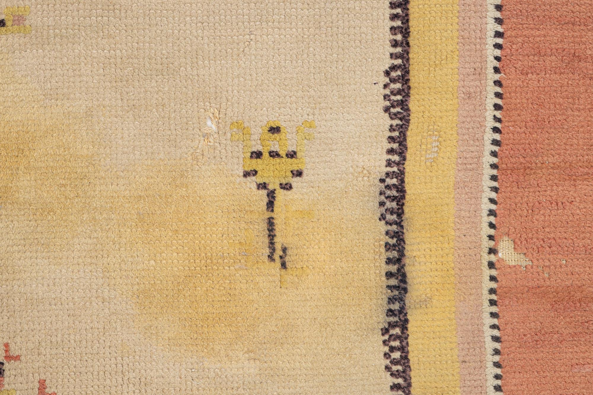 Märtha Gahn, Rug. Flossa, approx. 309 x 252 cm signed MG.