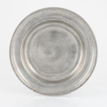 A group of eight Swedish pewter dishes, 18th-20th Century, including Mathias Norling, Jönköping, 1863.