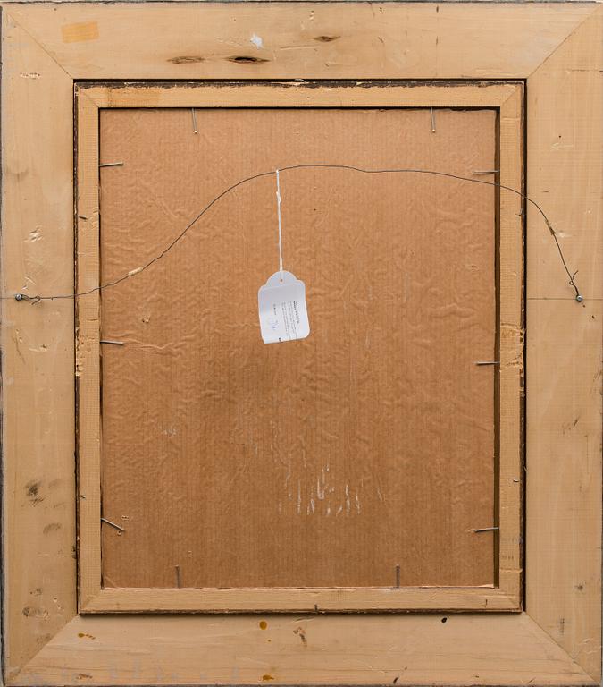 AUGUST SOLDAN, olja på skiva, signerad och daterad Hafsudden 4. aug. 1917.