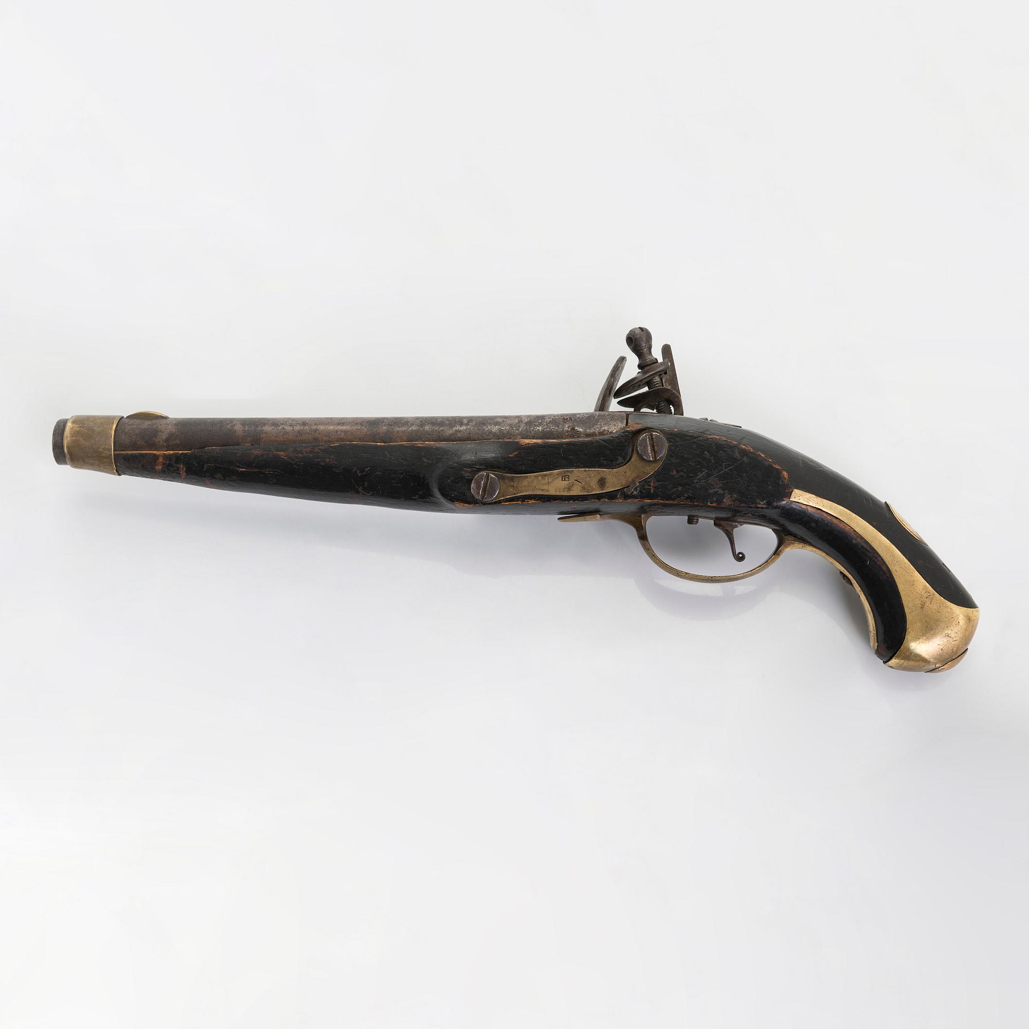 A Russian flintlock pistol, model 1809.