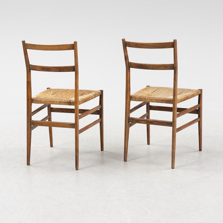 Gio Ponti, a set of 6 "Leggera" chairs, model "646", Cassina, Italien 1950-tal.