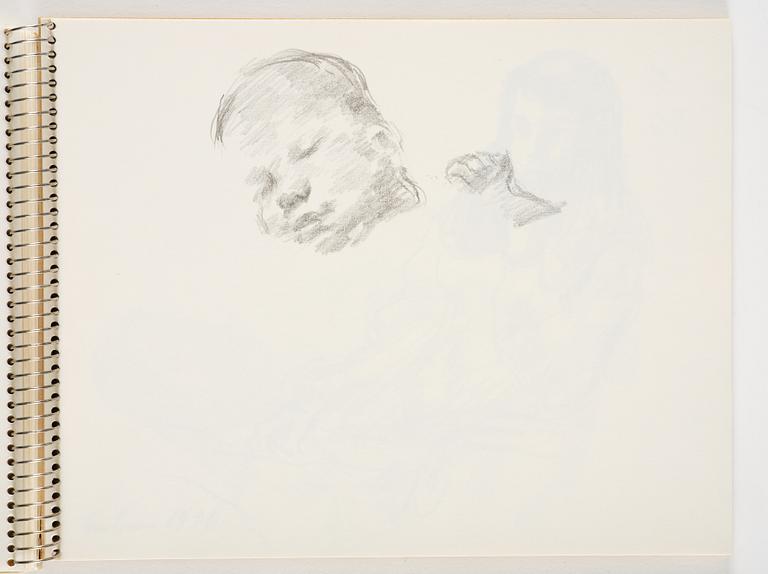 Lotte Laserstein, Sketchbook with approximately 42 drawings, of which 1 is signed.