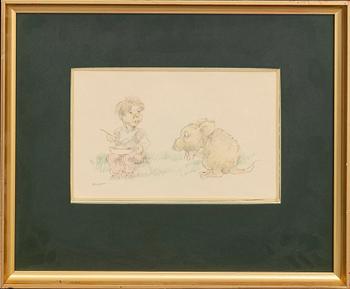 ROBERT HÖGFELDT, 3 mixed media signed.