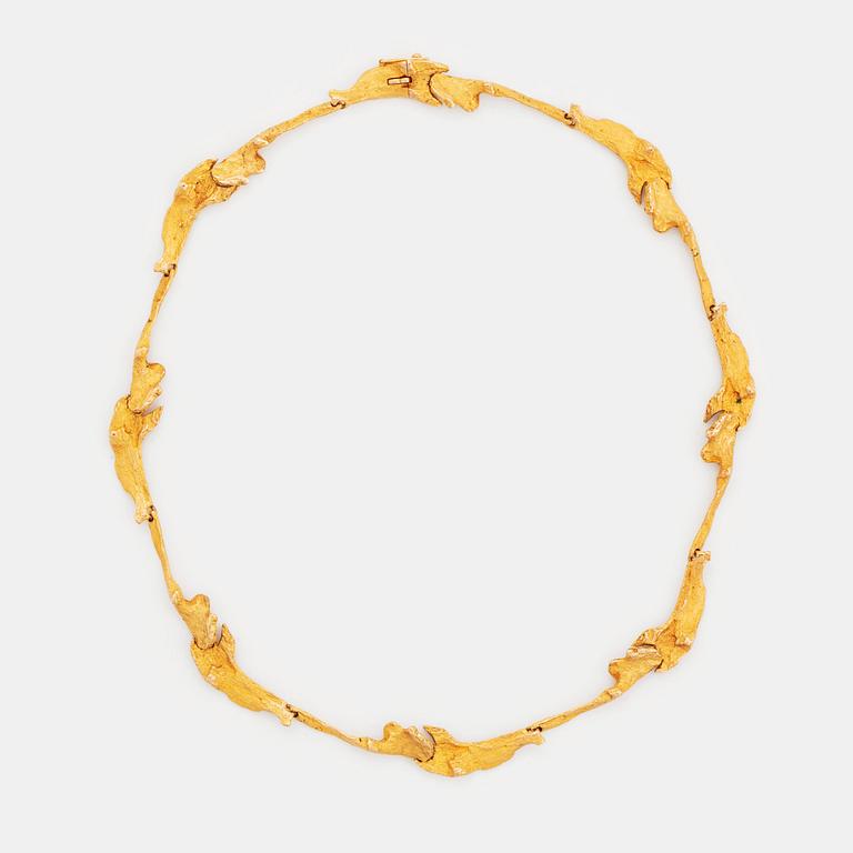 A 14K gold Lapponia necklace "Mariehand".