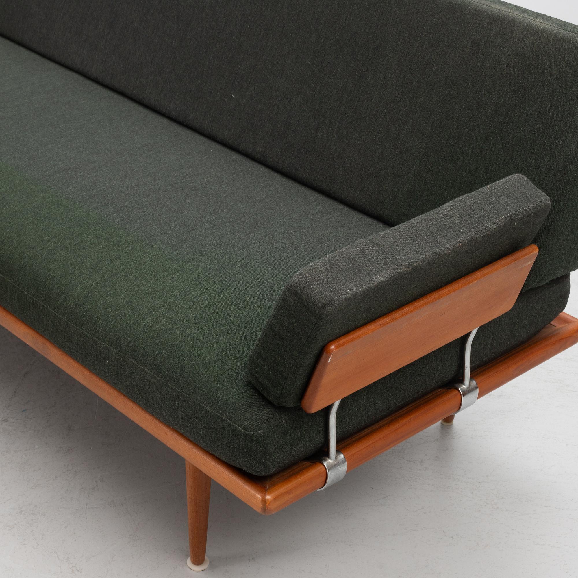 Peter Hvidt & Orla Mølgaard  Nielsen, a "Minerva" group with two sofas and a table, France & Son, Denmark, 1960's.