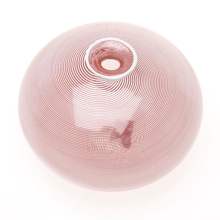 FLASKA, glas, signerad Barovier & Toso, Murano.