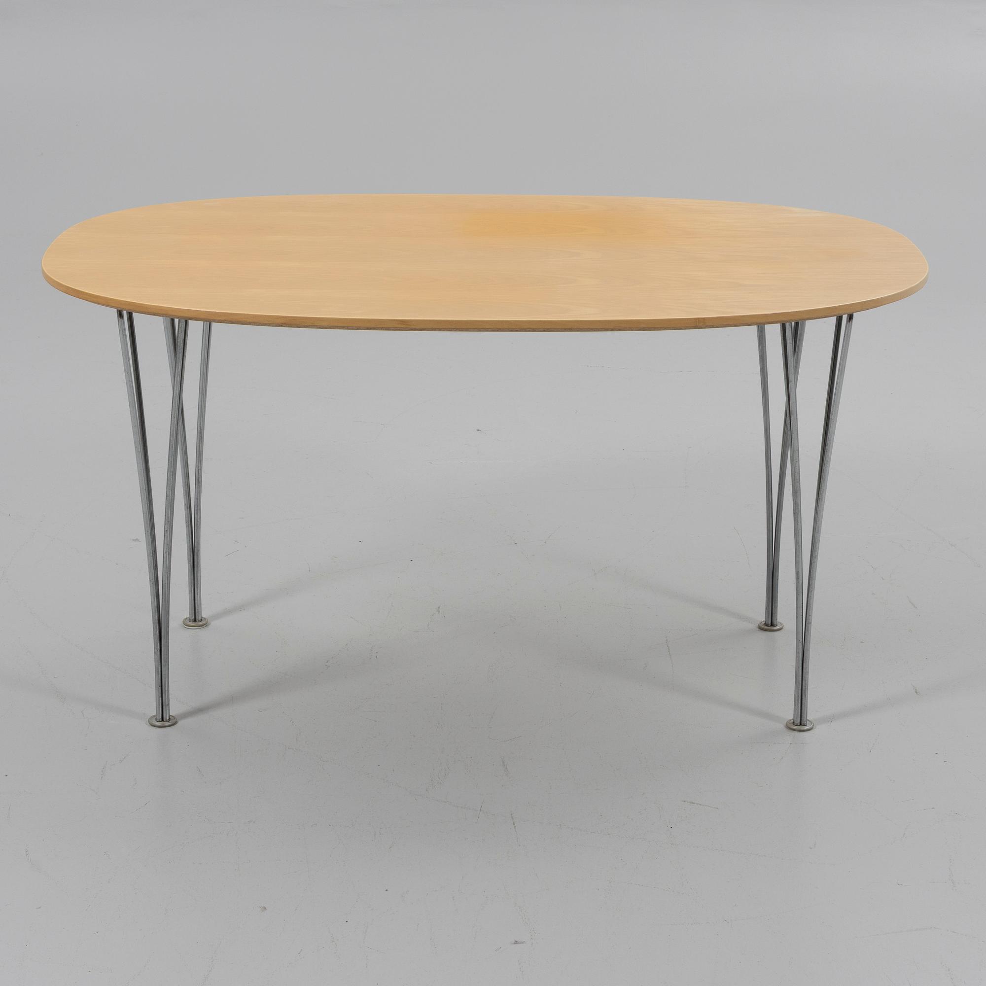 Bruno Mathsson & Piet Hein, bord, "Superelips", Fritz Hansen, Danmark, 1990.