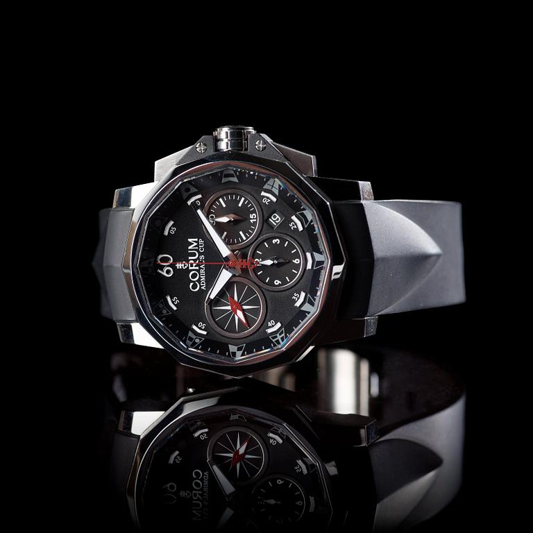 Corum - Admiral's Cup Chronograph. Automatic. Steel / Rubber. 44mm.