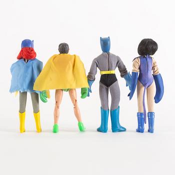 WORLDS GREATEST SUPER HEROES, 7 stycken actionfigurer, Batman, Mego, 1970-tal.