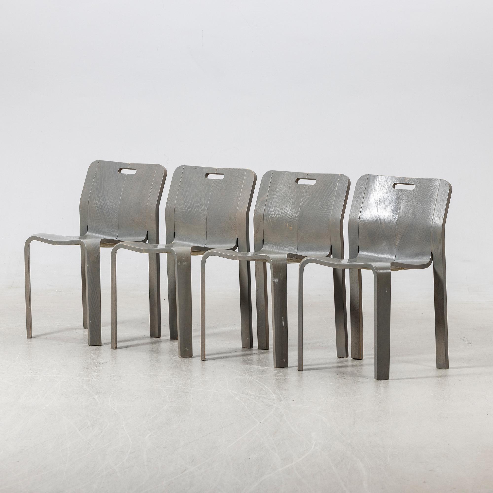 Jan Ekselius, chairs, 4 pcs, JOC Möbler, second half of the 20th century.