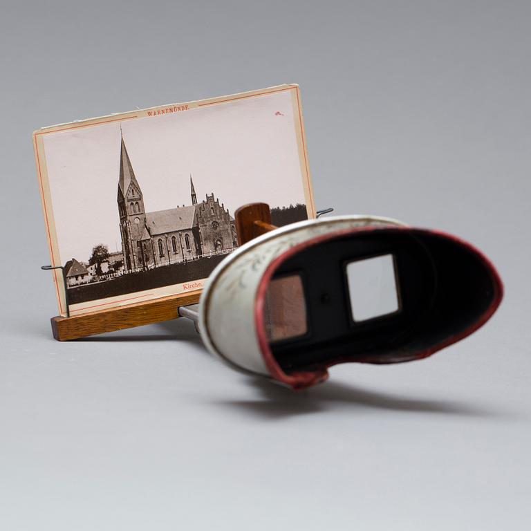 STEREOSKOP med BILDER, "The Perfecscope", omkring år 1900.