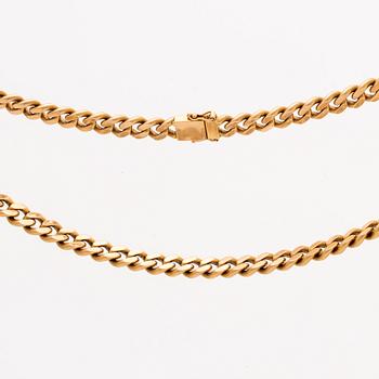 GOLD NECKLACE 18K gold, approx 57 x 0,8 cm, 120,2 g, Balestra italien.