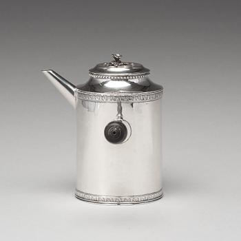 A Swedish 18th century silver chocolate-pot, mark of Pehr Zethelius, Stockholm 1767.