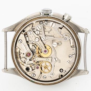 Lemania, Tg 195, "Three Crowns", chronograph, wristwatch, 40 mm.