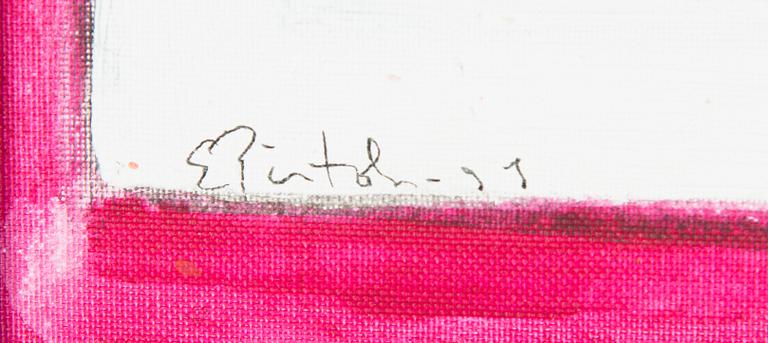 Erkki Pirtola, oil on board, signed and dated -91.