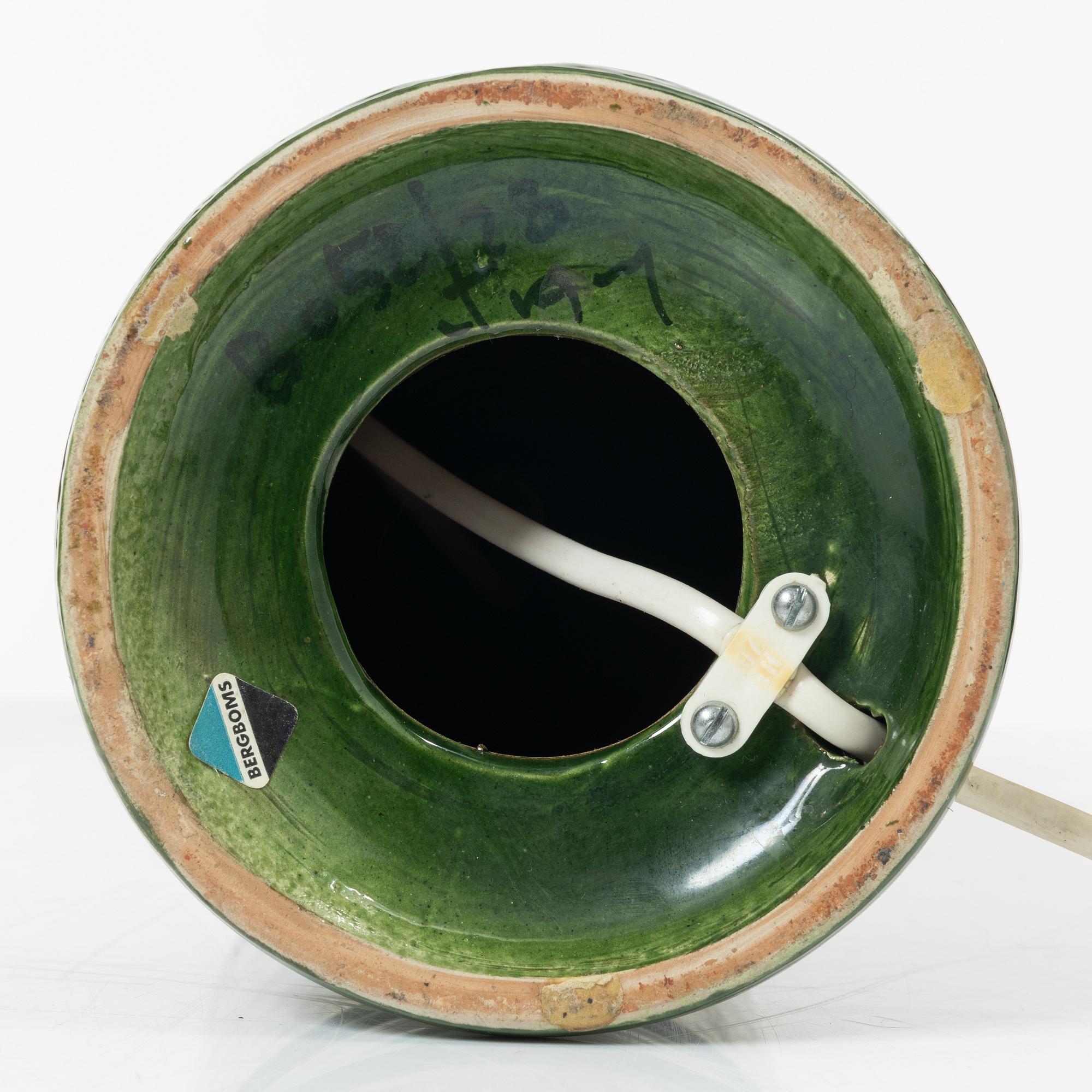 Bordslampor, 4 st, Bitossi för Bergboms, 1900-talets andra hälft.