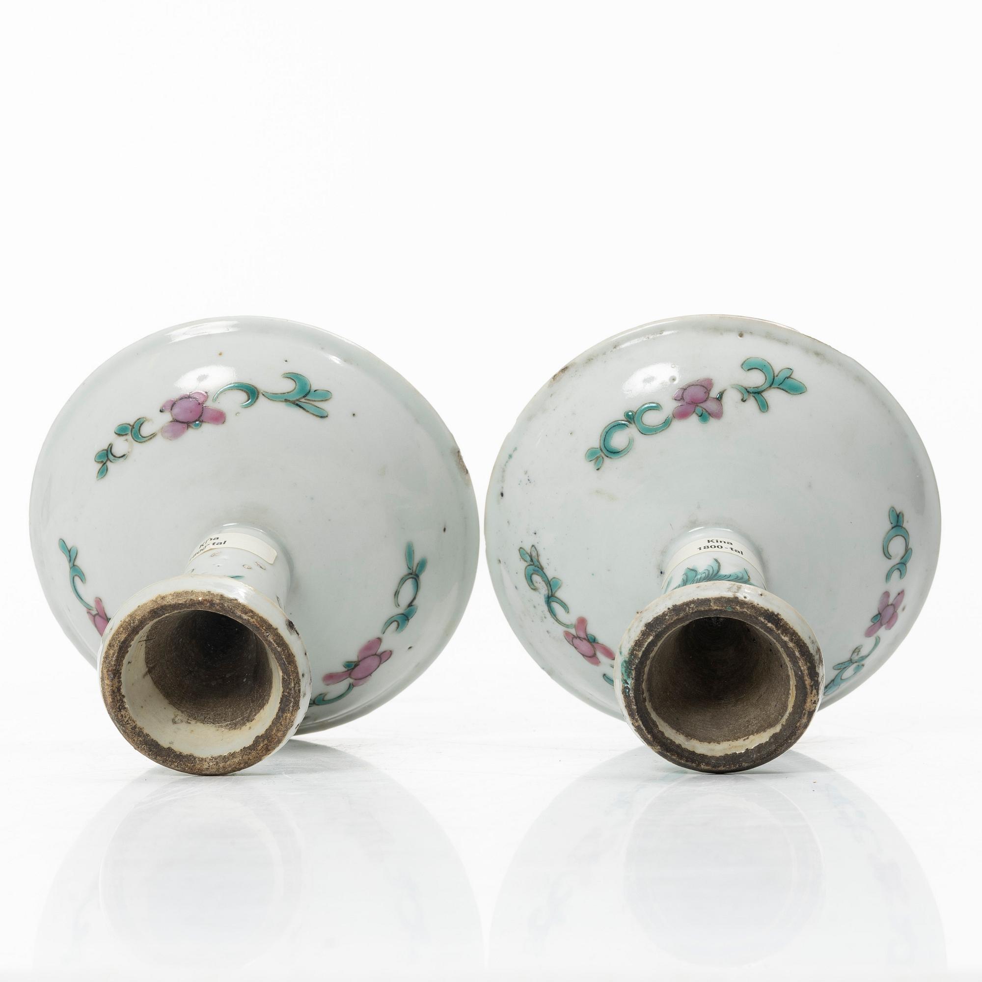 Stemcups, ett par, Kina, Qingdynastin, 1800-tal.