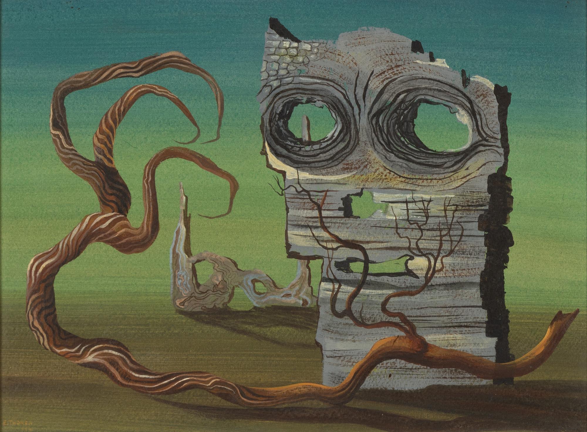 Esaias Thorén, gouache, signed and dated 1941.