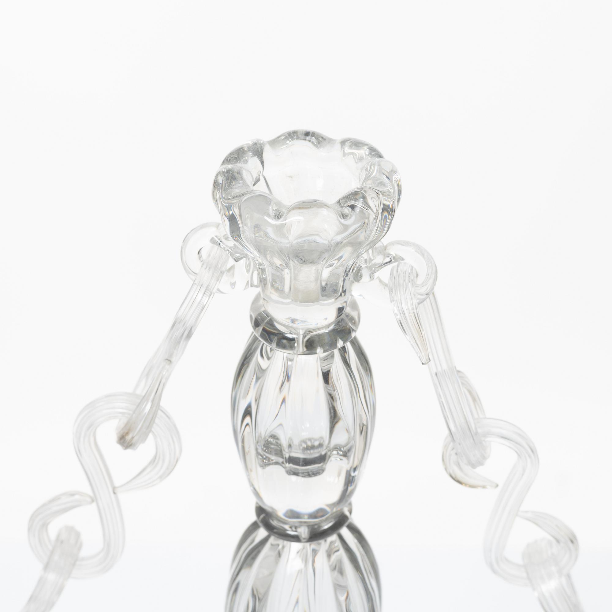 Elis Bergh, a pair of candelabra, Strömbergshyttan, 1940s.