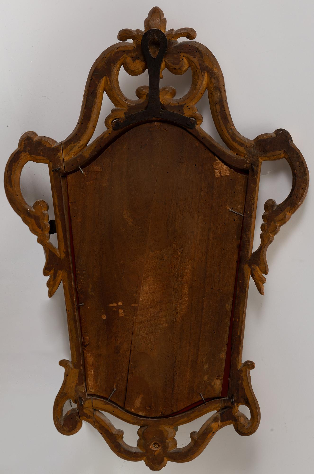 A pair of mirror sconces, Baroque style, 20th century.