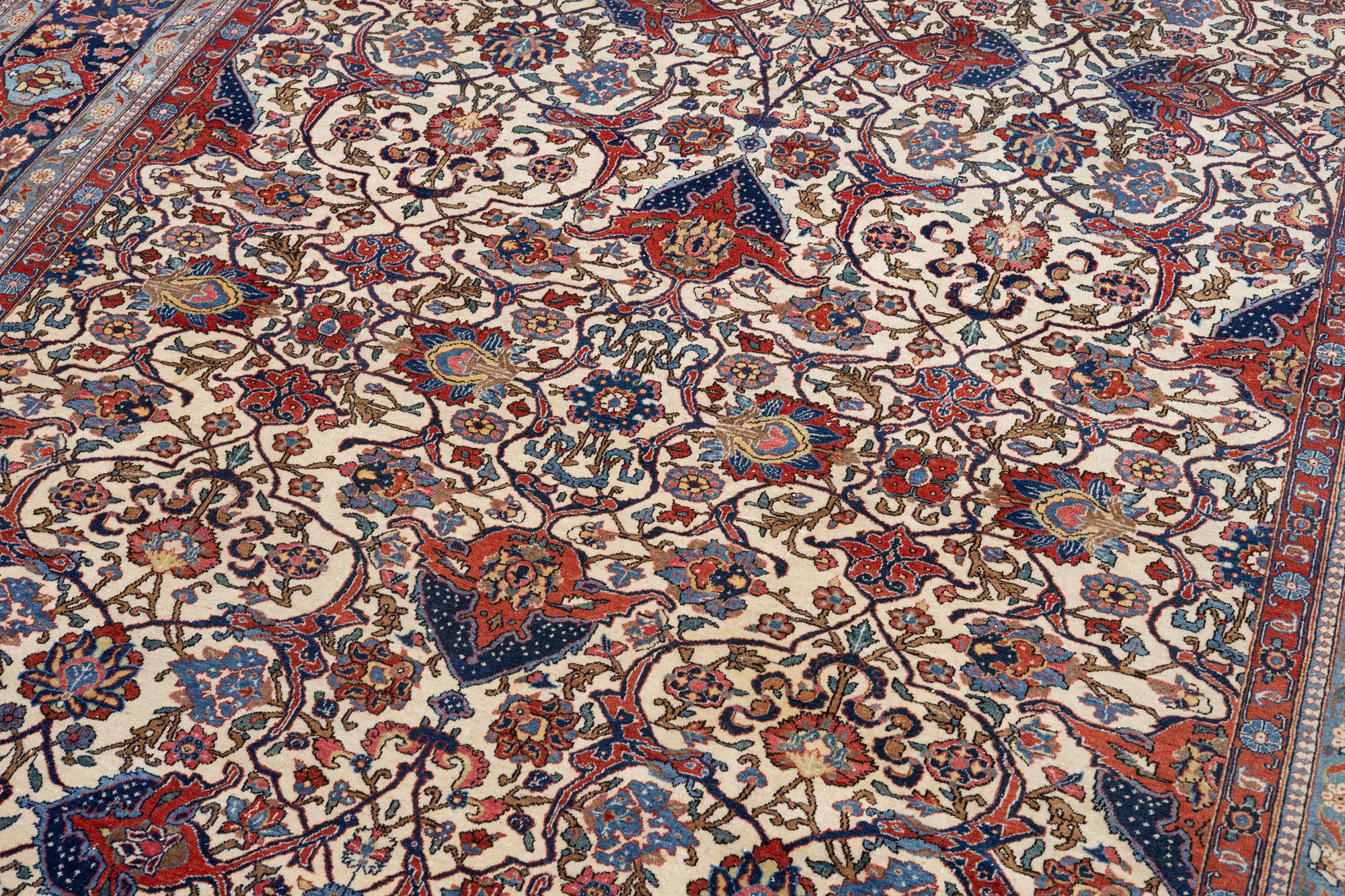 An antique Kashan Dabir of Garrus design, c 319 x 212 cm.