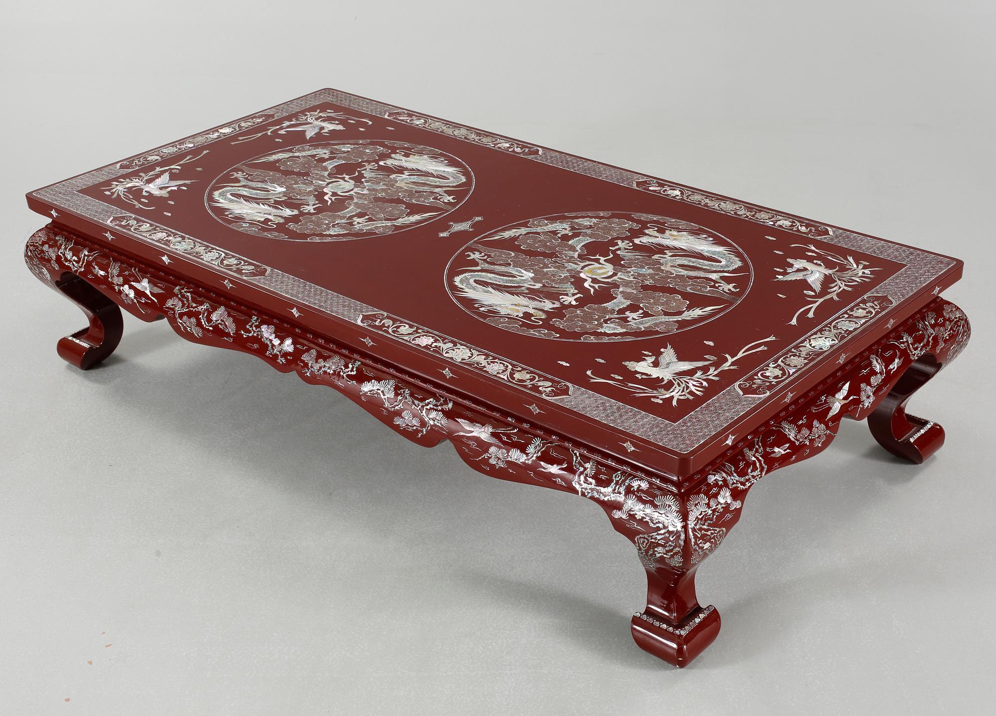 An East Asian table, made in the 1990s.