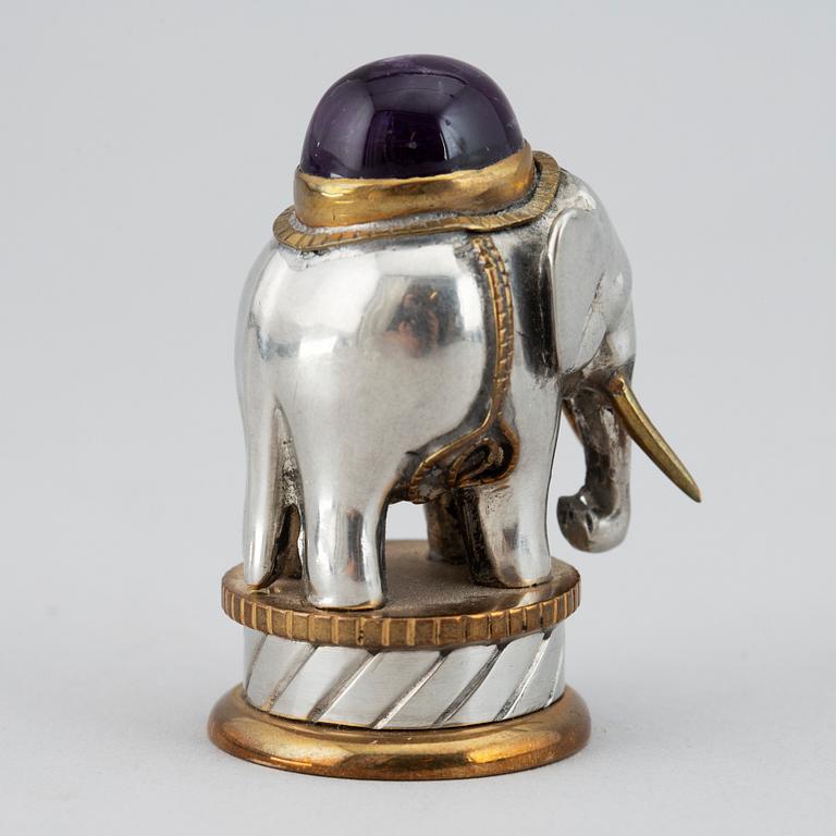 ESTRID ERICSON, a pewter and brass seal stamp, Svenskt Tenn, 1940-50s.