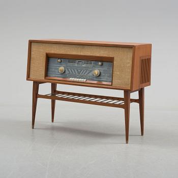 A teak radio gramophone 'Conserton Boston', Philips, 1950's.
