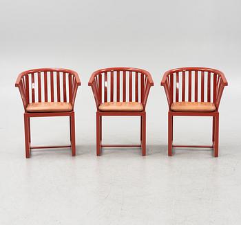 Åke Axelsson, a set of three 'Vaxholmaren' chairs, Gärsnäs.