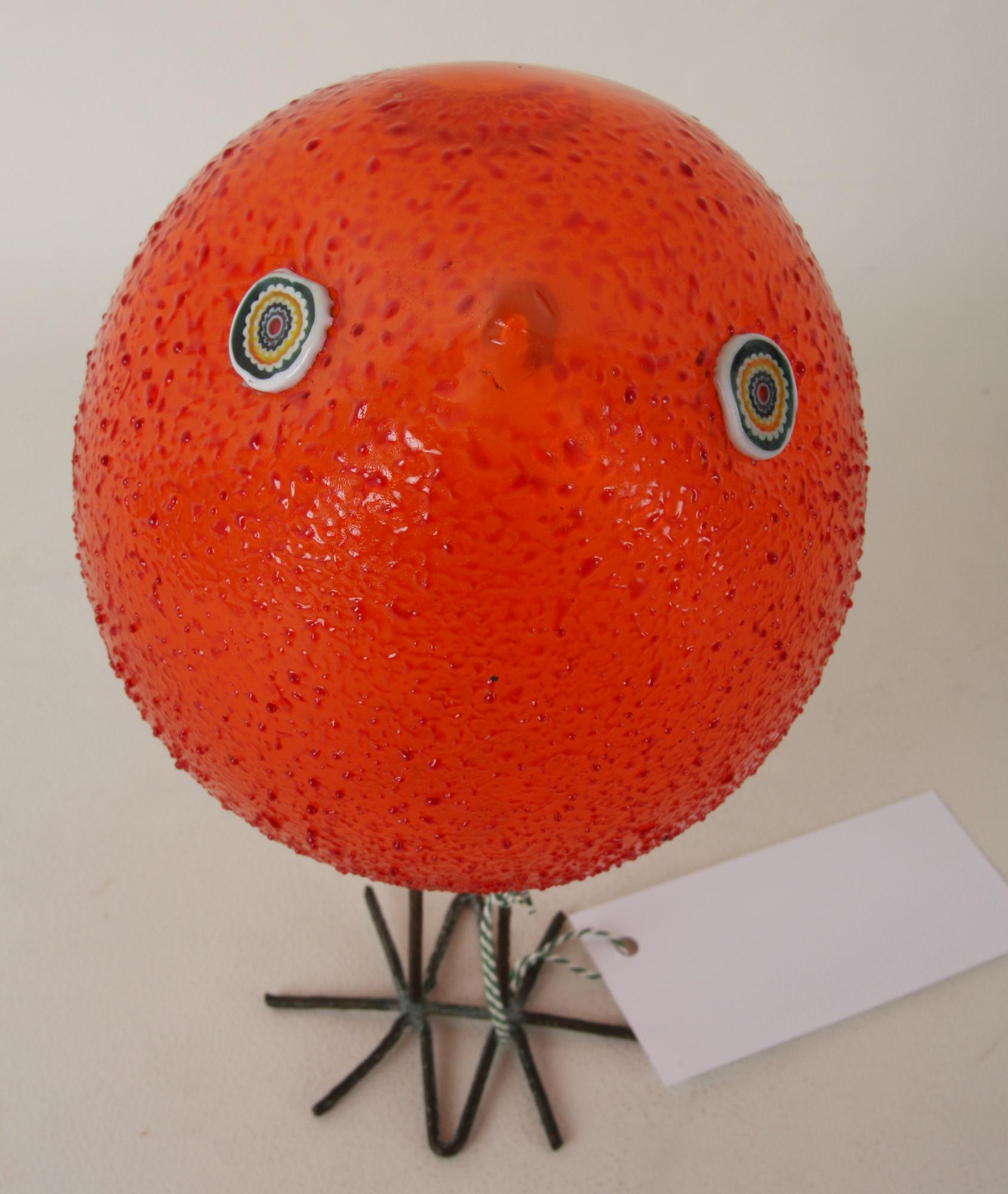 SKULPTUR, glas, Peter Pelzel, "Pulcino", Vistosi, Italien.