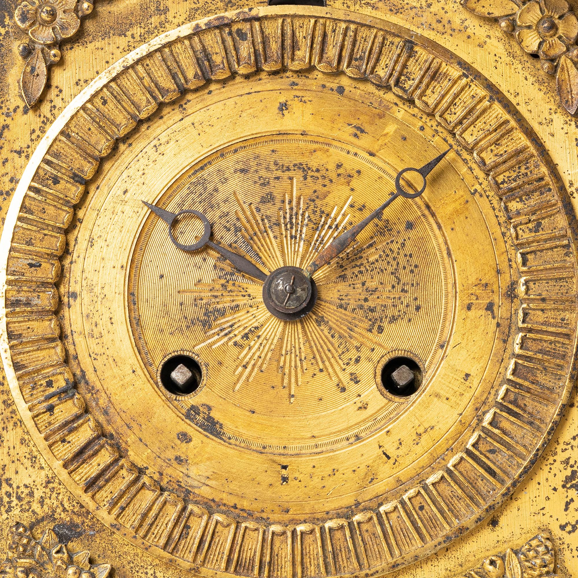 An Empire mantle clock, France, first half of the 19th century.