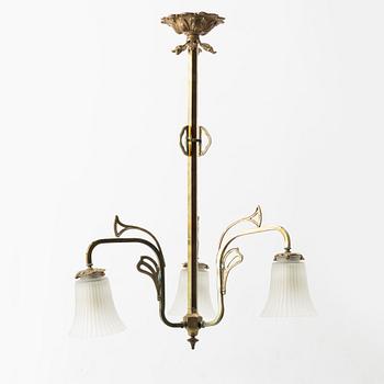Jugend/Art Nouveau, Ceiling lamp, early 20th century.