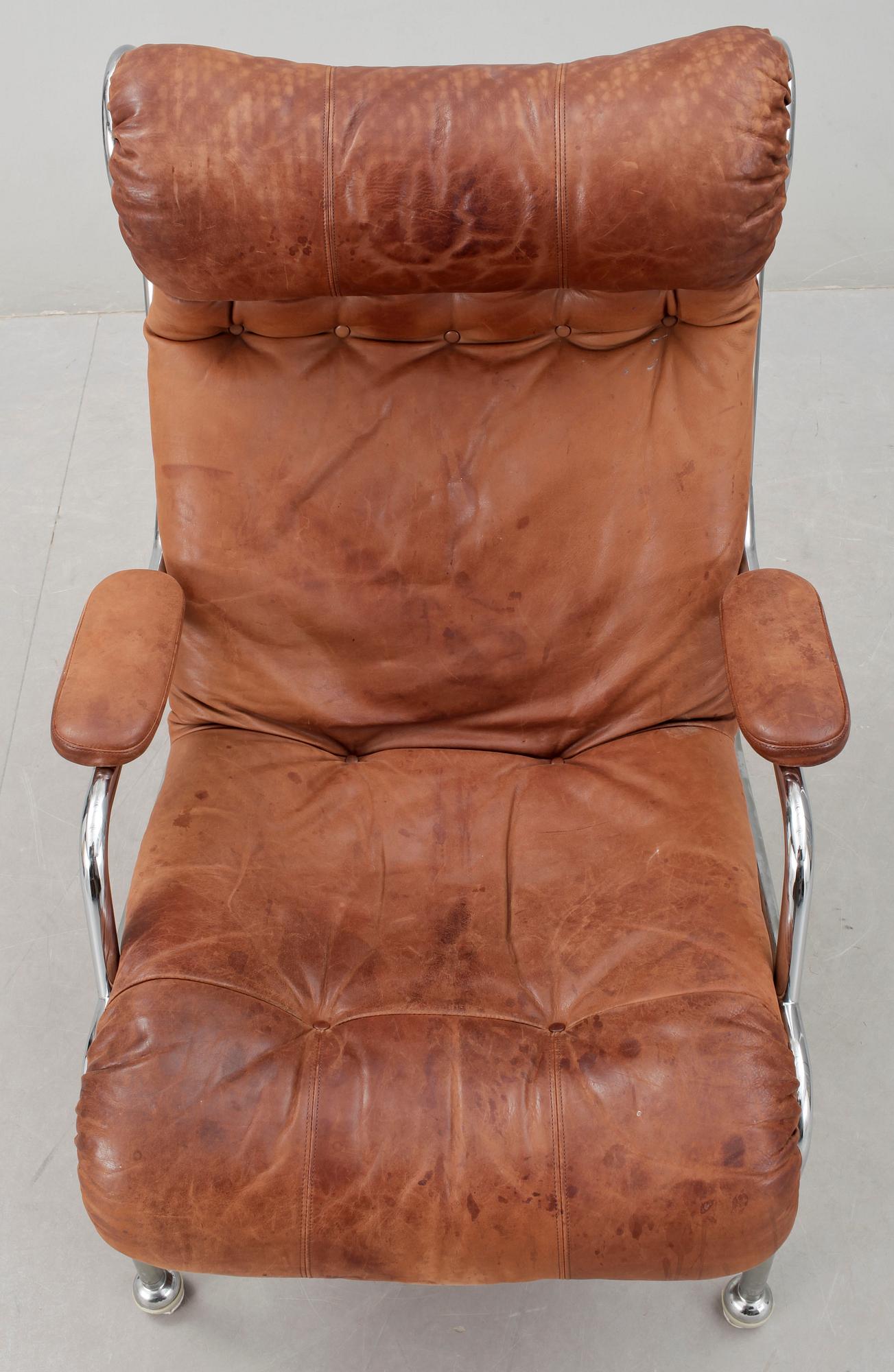 FÅTÖLJ, troligtvis modell "Carlo", Arne Norell, troligen tidigt 1970-tal.