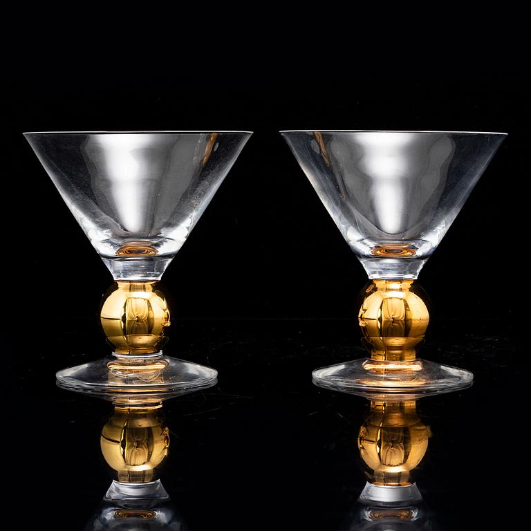 GUNNAR CYRÉN, 12 'Nobel' cocktail/champagne glasses, from Orrefors.