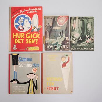 BÖCKER, 3+2 st, Tove Jansson och Lennart Hellsing, Helsingfors och Stockholm 1945-1952.