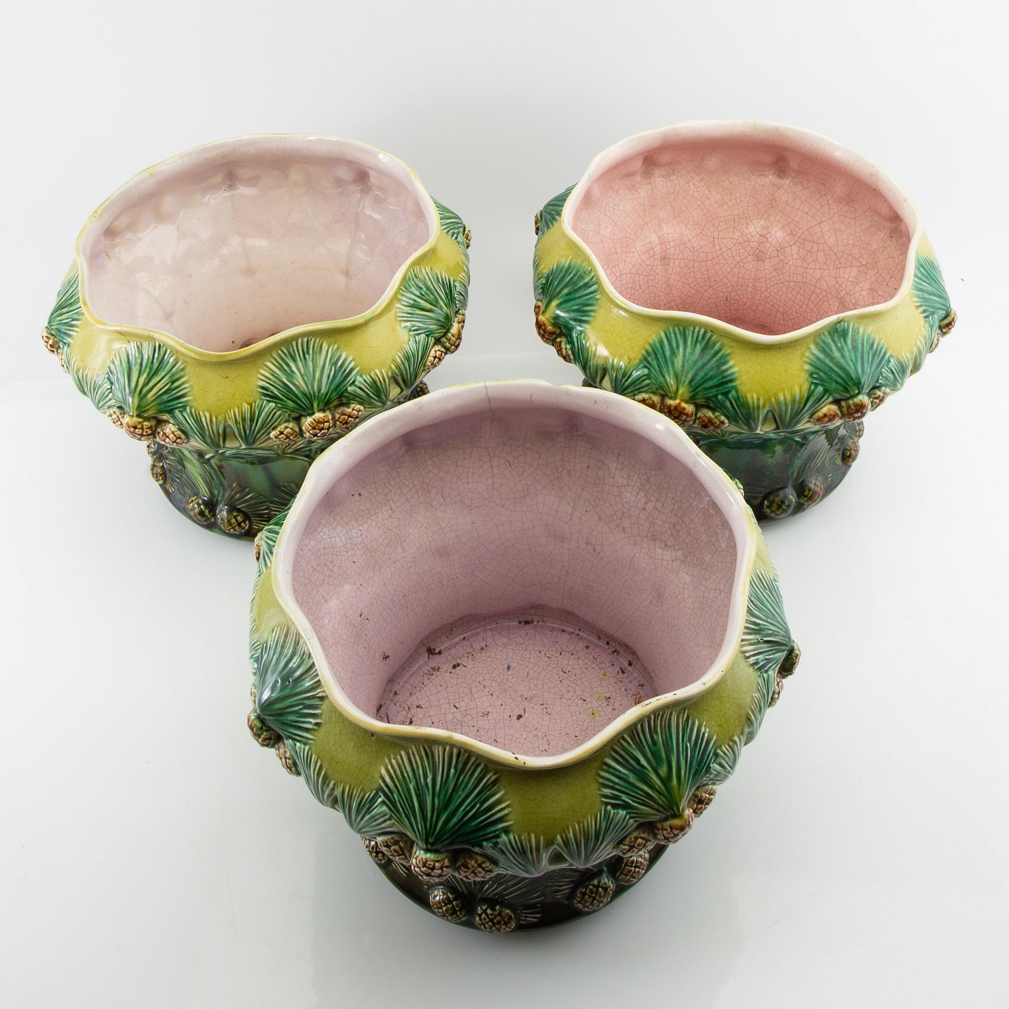 Outer covers 3 pcs Jugend, Rörstrand early 20th century stoneware.