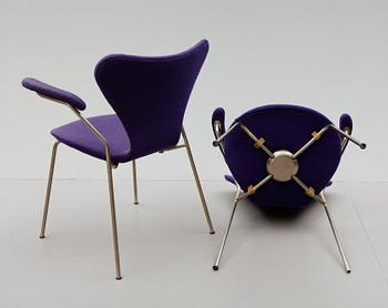 KARMSTOLAR, 1 par, Sjuan, Arne Jacobsen, Fritz Hansen, 1900-talets andra hälft.