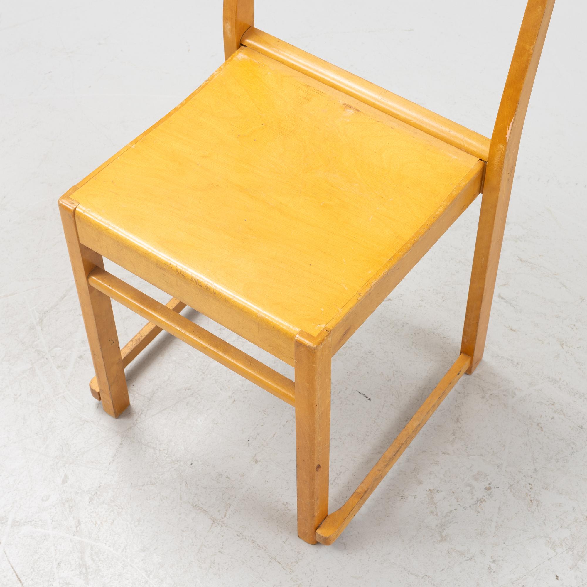 Sven Markelius, stolar, 6 st, "Orkesterstolen", 1900-talets mitt.