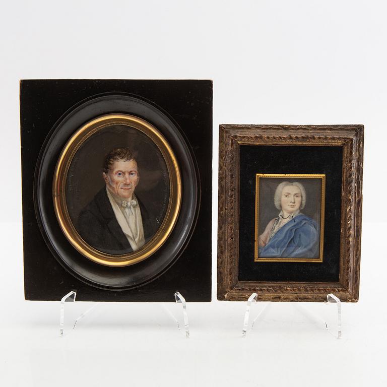 A collection of miniatures 3 pcs 17th/18th century.